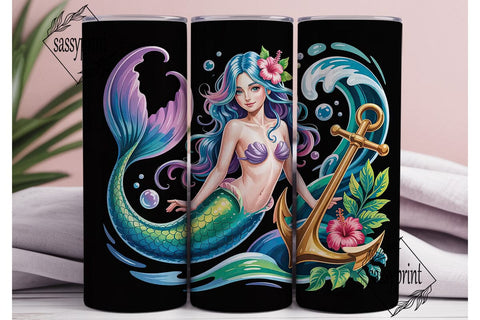 Magical Mermaid 20oz Tumbler Wrap Sublimation sassyprint 