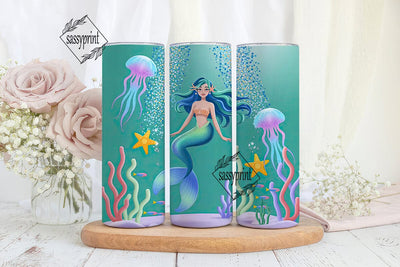 Magical Mermaid 20oz Tumbler Wrap Sublimation sassyprint 