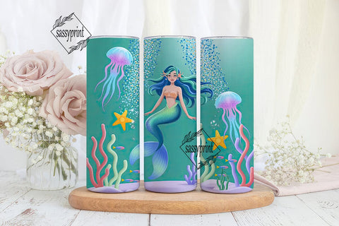 Magical Mermaid 20oz Tumbler Wrap Sublimation sassyprint 