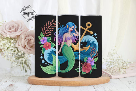 Magical Mermaid 20oz Tumbler Wrap Sublimation sassyprint 