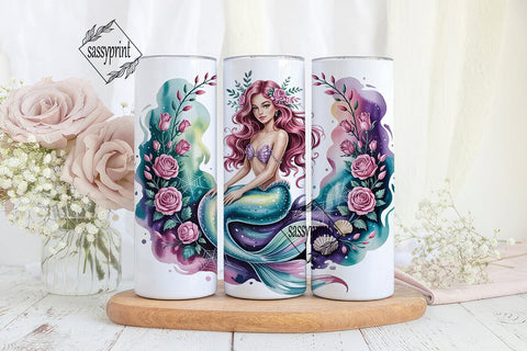 Magical Mermaid 20oz Tumbler Wrap Sublimation sassyprint 