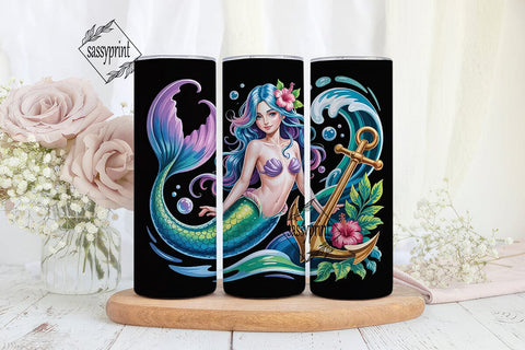Magical Mermaid 20oz Tumbler Wrap Sublimation sassyprint 