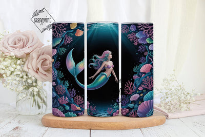 Magical Mermaid 20oz Tumbler Wrap Sublimation sassyprint 