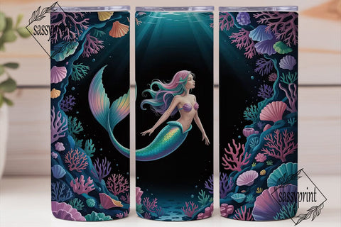 Magical Mermaid 20oz Tumbler Wrap Sublimation sassyprint 