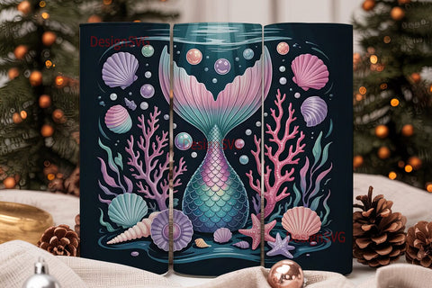 Magical Mermaid Tail 20oz Tumbler Wrap Sublimation DesignSVG 
