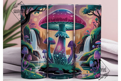 Magical Mushroom Landscape Tumbler Wrap Sublimation sassyprint 