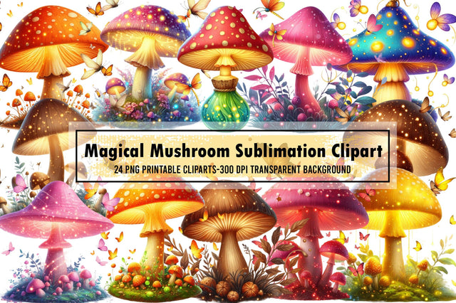Magical Mushroom Sublimation Clipart Sublimation designartist 