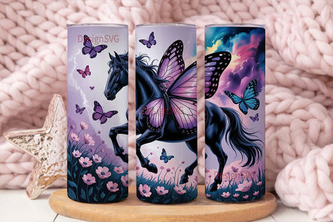 Magical Nebula Horse 20oz Tumbler Wrap Sublimation DesignSVG 
