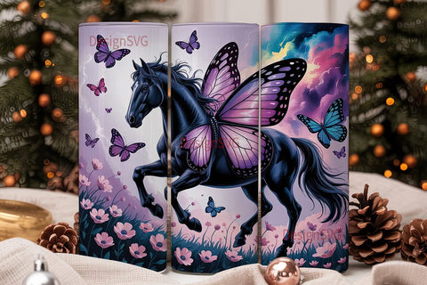 Magical Nebula Horse 20oz Tumbler Wrap Sublimation DesignSVG 