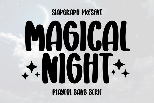 Magical Night Font Masyafi Studio 
