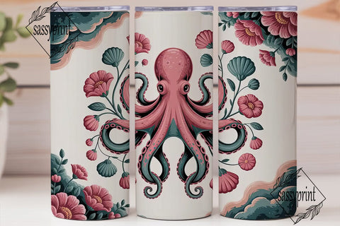Magical Octopus 20oz Tumbler Wrap Sublimation sassyprint 