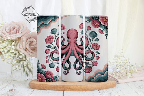 Magical Octopus 20oz Tumbler Wrap Sublimation sassyprint 