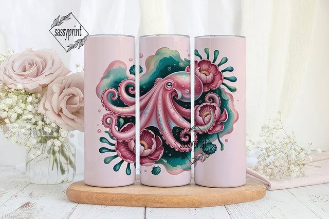 Magical Octopus 20oz Tumbler Wrap Sublimation sassyprint 