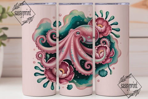 Magical Octopus 20oz Tumbler Wrap Sublimation sassyprint 