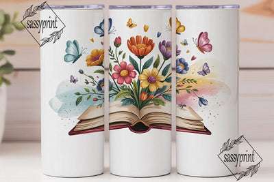 Magical Open Book 20oz Tumbler Wrap Sublimation sassyprint 
