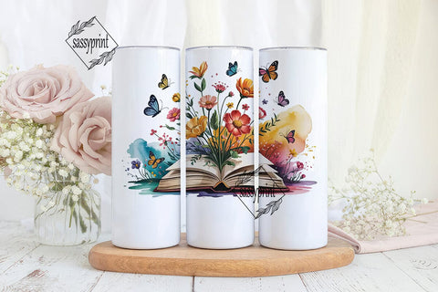 Magical Open Book 20oz Tumbler Wrap Sublimation sassyprint 