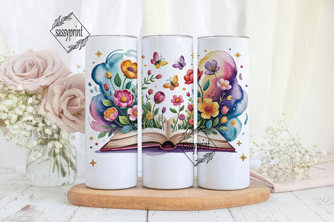 Magical Open Book 20oz Tumbler Wrap Sublimation sassyprint 
