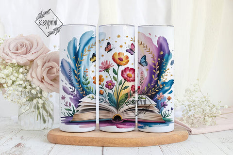 Magical Open Book 20oz Tumbler Wrap Sublimation sassyprint 