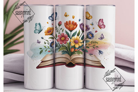 Magical Open Book 20oz Tumbler Wrap Sublimation sassyprint 
