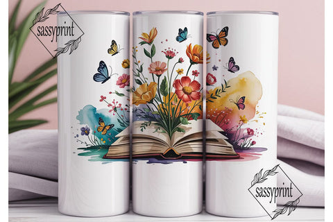 Magical Open Book 20oz Tumbler Wrap Sublimation sassyprint 