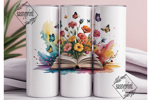Magical Open Book 20oz Tumbler Wrap Sublimation sassyprint 