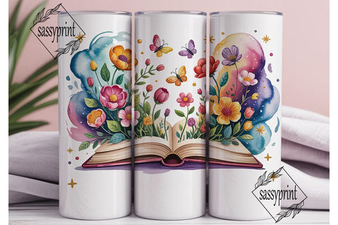 Magical Open Book 20oz Tumbler Wrap Sublimation sassyprint 