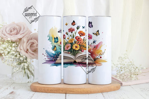 Magical Open Book 20oz Tumbler Wrap Sublimation sassyprint 