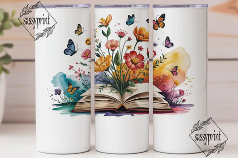 Magical Open Book 20oz Tumbler Wrap Sublimation sassyprint 