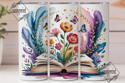Magical Open Book 20oz Tumbler Wrap Sublimation sassyprint 