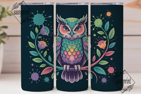 Magical Owl 20oz Tumbler Wrap Sublimation sassyprint 