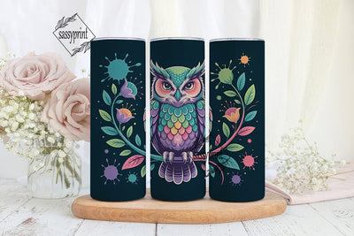 Magical Owl 20oz Tumbler Wrap Sublimation sassyprint 