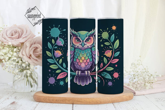 Magical Owl 20oz Tumbler Wrap Sublimation sassyprint 