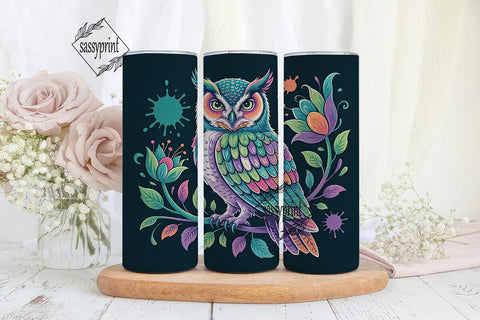Magical Owl 20oz Tumbler Wrap Sublimation sassyprint 