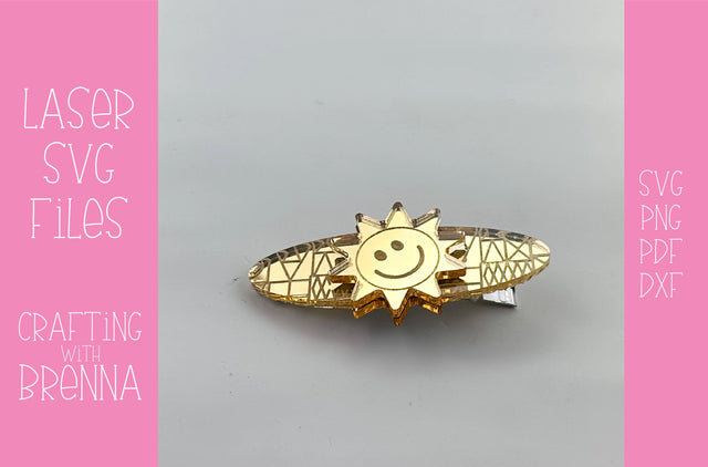 Magical Pattern Hair Clip Laser SVG File SVG Crafting With Brenna 
