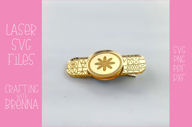 Magical Pattern Hair Clip Laser SVG File SVG Crafting With Brenna 
