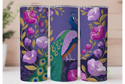 Magical Peacock 20oz Tumbler Wrap Sublimation PixelChick 