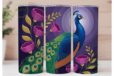 Magical Peacock 20oz Tumbler Wrap Sublimation PixelChick 