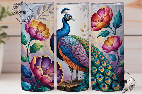 Magical Peacock 20oz Tumbler Wrap Sublimation sassyprint 