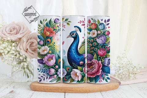 Magical Peacock 20oz Tumbler Wrap Sublimation sassyprint 