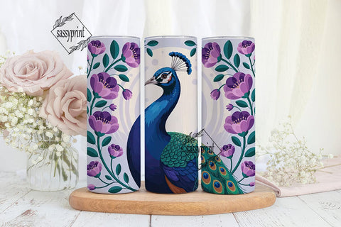 Magical Peacock 20oz Tumbler Wrap Sublimation sassyprint 