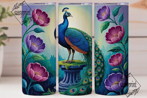 Magical Peacock 20oz Tumbler Wrap Sublimation sassyprint 