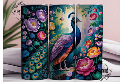 Magical Peacock 20oz Tumbler Wrap Sublimation sassyprint 