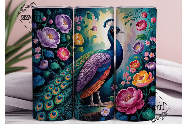 Magical Peacock 20oz Tumbler Wrap Sublimation sassyprint 