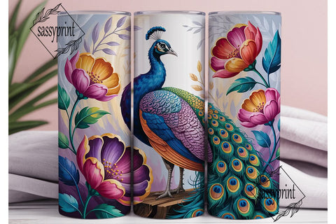 Magical Peacock 20oz Tumbler Wrap Sublimation sassyprint 