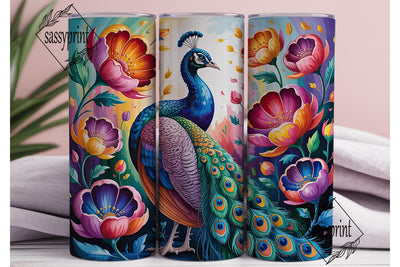 Magical Peacock 20oz Tumbler Wrap Sublimation sassyprint 