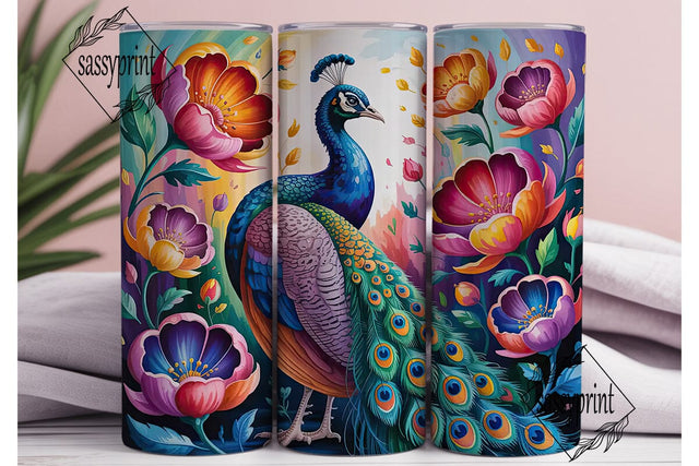 Magical Peacock 20oz Tumbler Wrap Sublimation sassyprint 