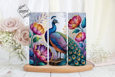 Magical Peacock 20oz Tumbler Wrap Sublimation sassyprint 