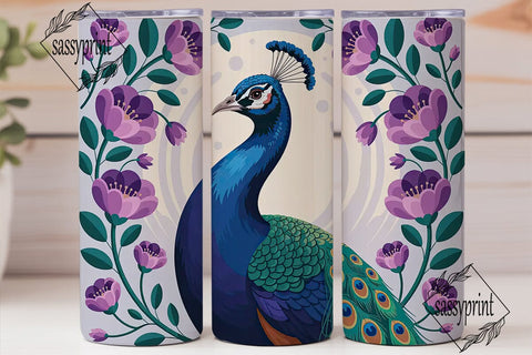 Magical Peacock 20oz Tumbler Wrap Sublimation sassyprint 