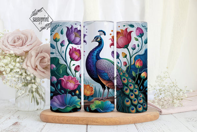 Magical Peacock 20oz Tumbler Wrap Sublimation sassyprint 