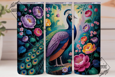 Magical Peacock 20oz Tumbler Wrap Sublimation sassyprint 